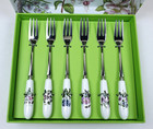     portmeirion Botanic Garden Pastry Forks - Set Of 6 - New In Box