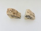 Pair Vintage Antique Carved Marble Onyx Natural Stone Heavy Bookends Paperweight