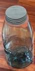 Antique- Ball Mason Jar - 1910 1923-aqua Blue Glass- 2xf-error-almost 1 2 Gallon