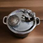 Vintage Silver Plated   Pewter 3 Pc Vanity Set 
