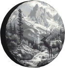 Mountains Lake And Deer Spare Tire Cover Wheel Protectors Weatherproof Deer P   