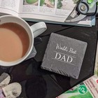 60 Pack 4 X 4 Inch Gorgeous Black Slate Stone Coasters Bulk Square Cup Coaster