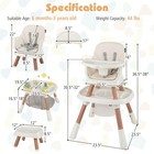 16-in-1 Baby High Chair With Activity Center Booster Seat Building Block Table