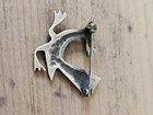 Vtg Retired James Avery Sterling Silver Roadrunner Green Emerald Brooch Pin