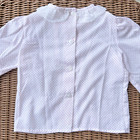 Vintage Winnie The Pooh Girls Blouse 4t Top Walt Disney Productions Dots Lace Ls