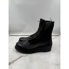 Vintage 1973 Us Military Flight Combat Boots Black Leather Front Zip Size 10 5 D