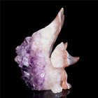 5 5  Amethyst Agate Crystal Nine Tail Fox Figurine Decor