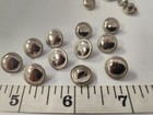 Vintage Buttons Set Of 12 Silver Metal Design Tuz3819