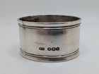Vintage Sheffield Sterling Silver Napkin Ring  r  Initial Engraving  Dated 1940