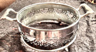Vintage Pyrex Silver Plate 6  Round Casserole Bowl Holder
