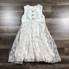 Vintage Jessica Mcclintock Girls 12 Dress Lace Skirt Flower Girl Bridal Party