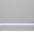 Lambs   Ivy Signature Gray Linen With White Trim 4-sided Crib Skirt