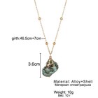 Beach Shell Pendant Necklace Gold Tone Seashell Chain Gift For Her