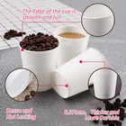 White Paper Cups - 50 Pack  8 Oz Disposable  Hot Coffee   Water Cups