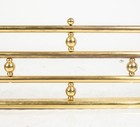 Antique Brass Victorian Fireplace Fender Architectural Salvage