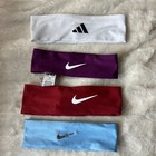 Adidas Nike Dri-fit Headbands 4 Pack Red White Blue Purple