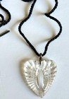 Vintage Waterford Crystal Heart Pendant Necklace With Black Cord Read