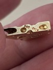 Reggie White Vtg Green Bay Packers Sterling Silver    Gold Cheesehead Pendant