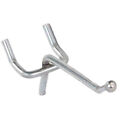 100 2  Long Chrome Peg Hooks For 1 8  Or 1 4  Pegboard U Shaped Mounting Bracket