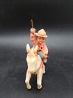 Vintage Celluloid Wind Up Cowboy Riding Horse  missing Parts  Occupied Japan