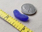 Genuine Beach Sea Glass Surf Tumbled Cobalt Blue Navy Frosted Ocean Medium V2