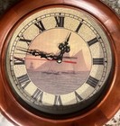 Vintage Nautical Wooden Ship Wheel Clock   Wall Clock   Maritime Clock