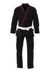 Martial Sports Brazilian Jiu Jitsu Gi Uniform - Black red  Free Belt  Free Ship