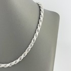 925 Sterling Silver Diamond Cut Rope Chain Mens Necklace - Italy - All Sizes