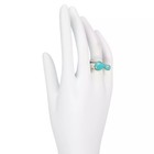 Jay King Sterling Silver 2stone Turquoise Hill Turquoise Ring  Size 6