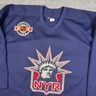Ccm New York Rangers Nhl Center Ice Lady Liberty Hockey Jersey Navy Blue Size 58