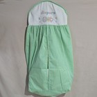 Handmade Cross Stitch Diaper Stacker Holder Green Gingham Nursery