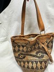 Basket Woven Market Sling Bag Leather Brown High Quality Hand Made African New