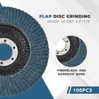 100pc Flap Disc Grinding Wheel 4 5in Type 29 60 Grit Zirconia Angle Grinder Sand