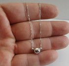 3 Beads Singapore Chain Necklace Pendant   925 Sterling Silver   16 - 18  