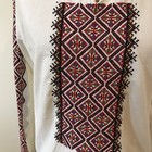 Antique Ukrainian Folk Shirt Blouse Slavic White Red Embroidery Unisex