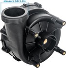 Spa Hot Tub Pump Wet End For Lx 48wua1001c-ii 1 5hp 2  Port Black 