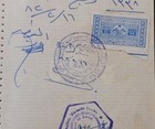 Saudi Arabia Early Vintage Revenue Stamps On Used Passport Visas Page 