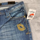 Vintage Lot 29 Bootcut Jeans Womens Size 7 Blue Denim Gold Lips Betty Boop