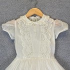 Vintage 1950s Wee Tog Toddler Girls Dress Peter Pan Collar Yoke Lace Size 5