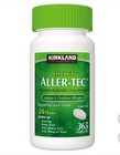 Kirkland 365 Tab aller-tec Allergy Antihistamine 10mg  exp 07 2026 