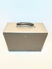 Vintage Heavy Metal Filing Cabinet Industrial Storage Box With Key 13 5 X 6 X 11