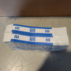 Box Of 20  100 Currency Straps bands   1000 Ct unit   Self-adhesive  Blue