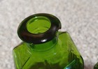 3 X Vintage Green Poison Bottles Hexagonal 