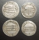 Islamic Abbasid Caliphate Lot Of 4 Silver Dirham Medieval Coins From Estate