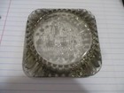 Vintage Disneyland Smoky Glass Ashtray 1970 s 3 1 2  X 3 1 2  Vgc Castle Stars