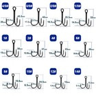 50pcs Fishing Treble Hooks High Carbon Steel Replacing Hooks For Lure Hard Baits