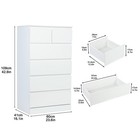 Storage Dresser With 6 Drawer Bedroom Chest Organizer Storage Wood Cabinet White