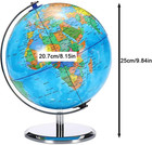 8 15 Inch World Globe World Map Rotating Bracket With Led Lights Educational Glo