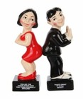 Ceramic Magnetic Salt And Pepper Shakers Collectible Dancing Partner Hokie Pokie