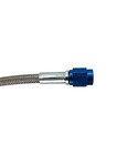 3an Nitrous Oxide fuel Line 12  Stainless Steel Braided Blue Ends